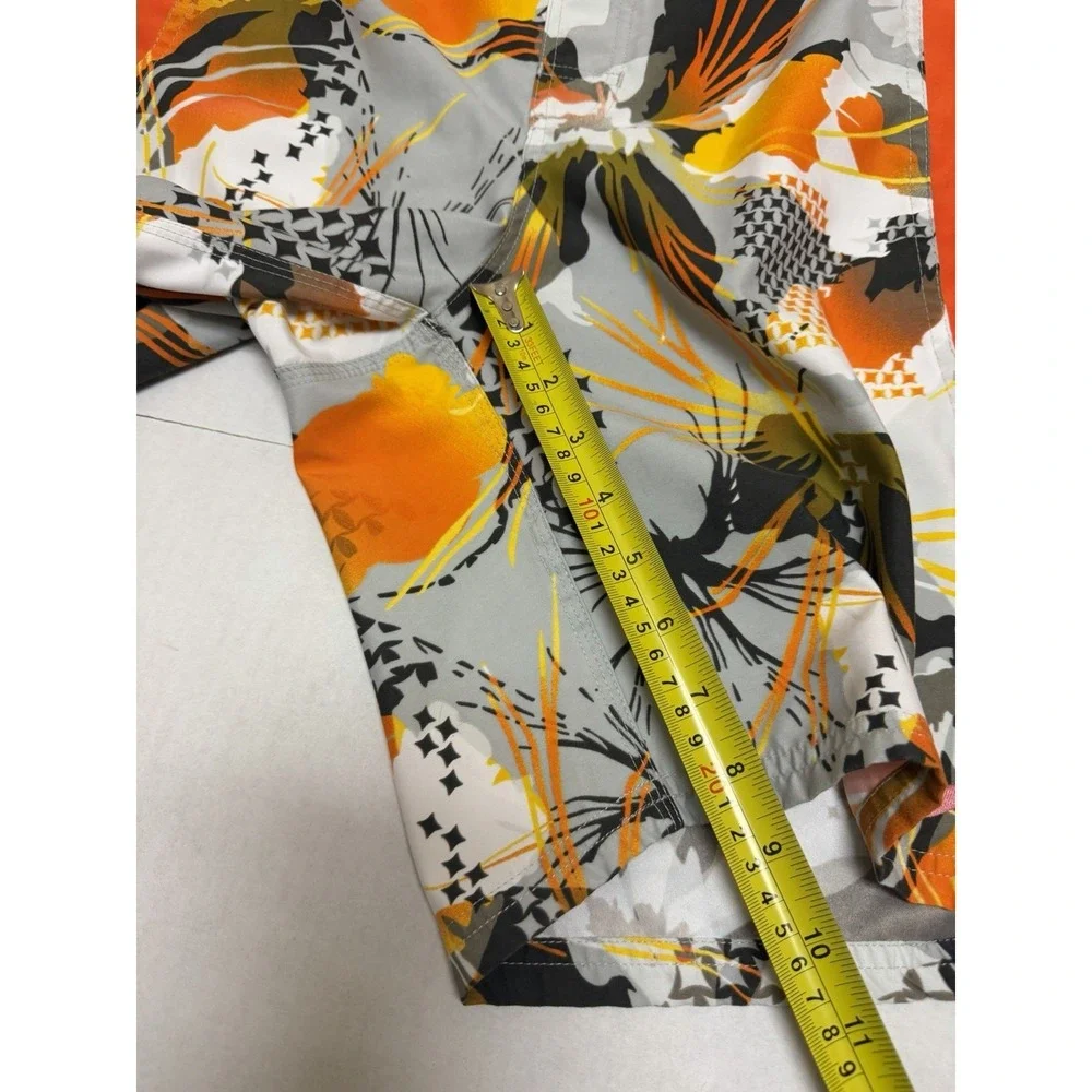 Nike swimwear swim‎ trunks shorts, orange grey unique pattern, men's medium
